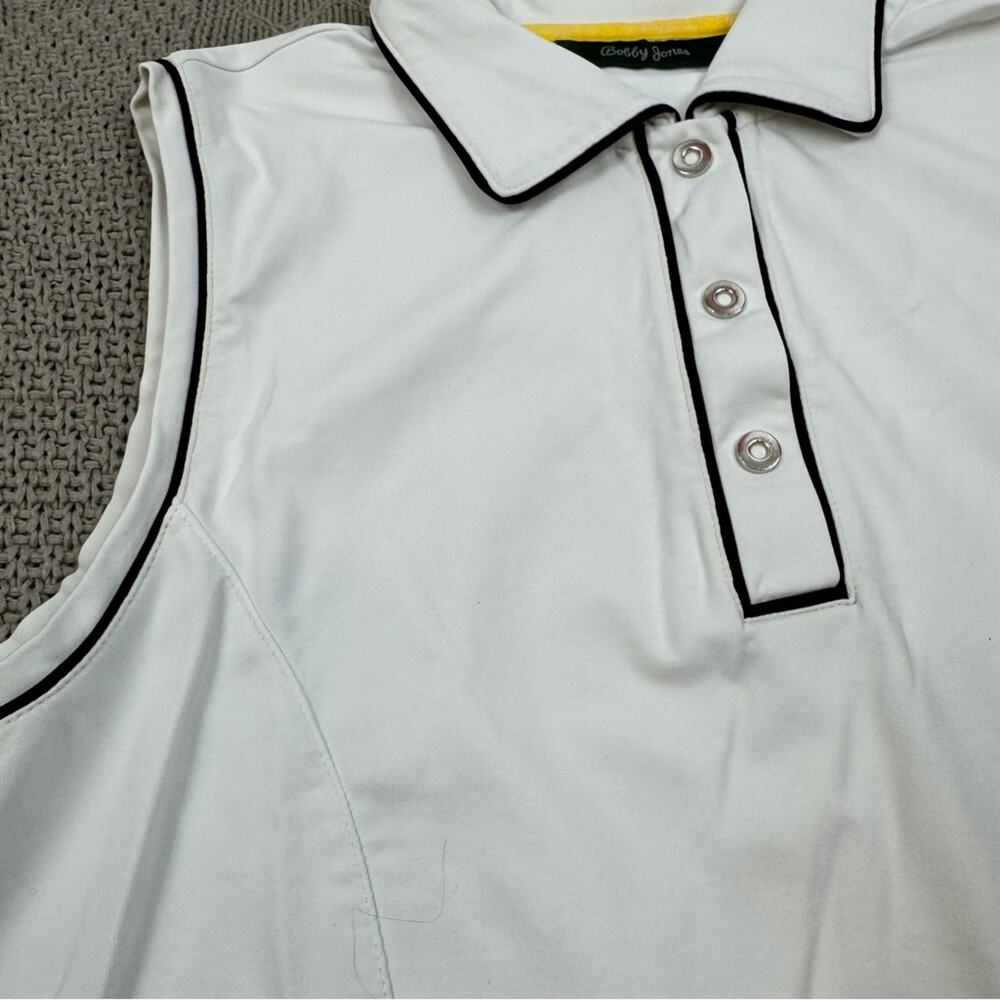 Bobby Jones Women’s White Sleeveless Polo Golf Performance Shirt Medium - Picture 2 of 13